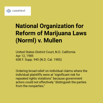 Read more about the article Civil Liberties Monitoring Project, NORML
