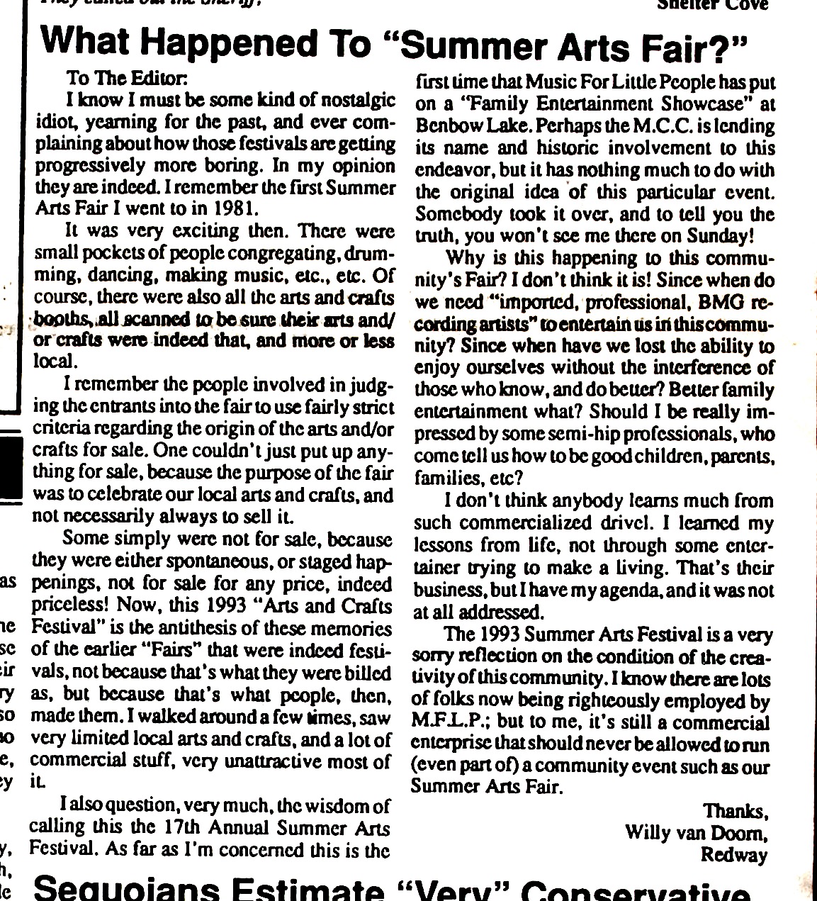 Read more about the article Summer Arts – Press